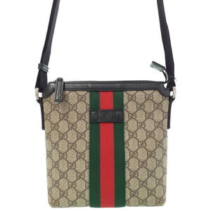 GUCCI Sherry Line GG Supreme Flat Messenger Bag Shoulder